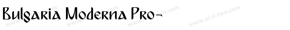 Bulgaria Moderna Pro字体转换